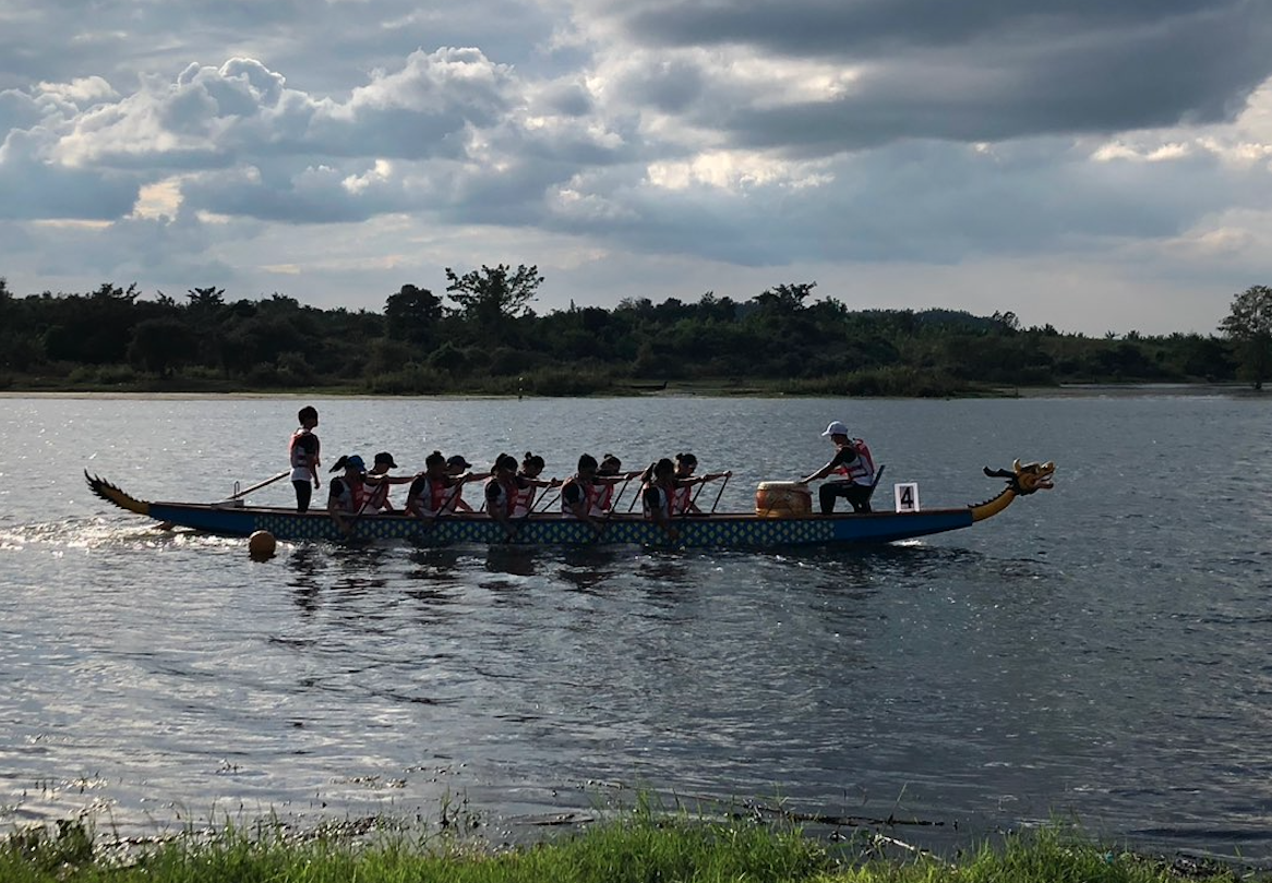 Dragon boat training